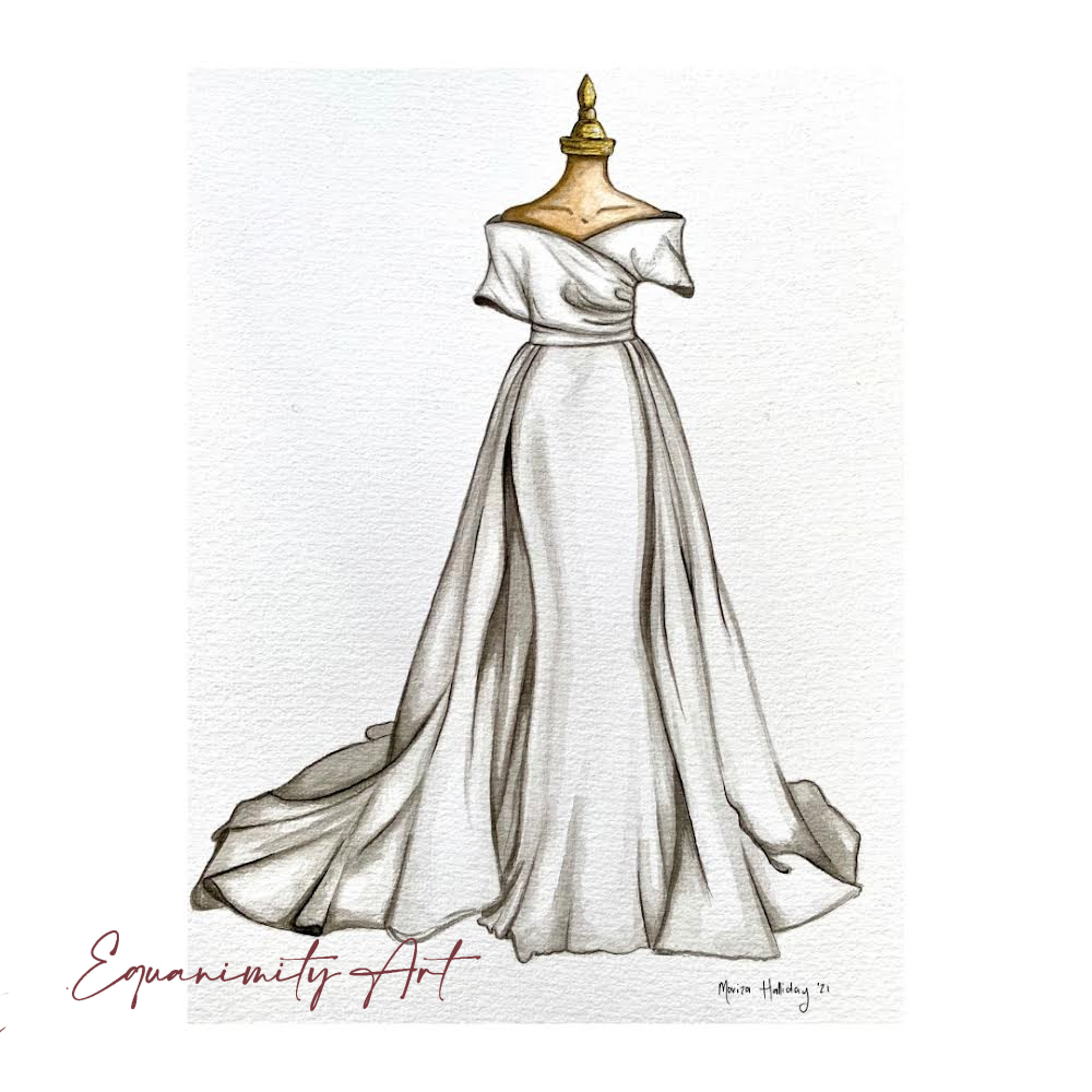 Wedding Dress Design, Black And White,fashion Sketch Stock Photo, Picture  and Royalty Free Image. Image 88444979.